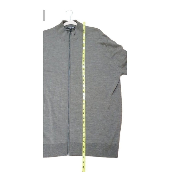 Michael Kors Mens 100% Merino Wool Baseball Jacket Brown Size 2XL - Picture 10 of 11